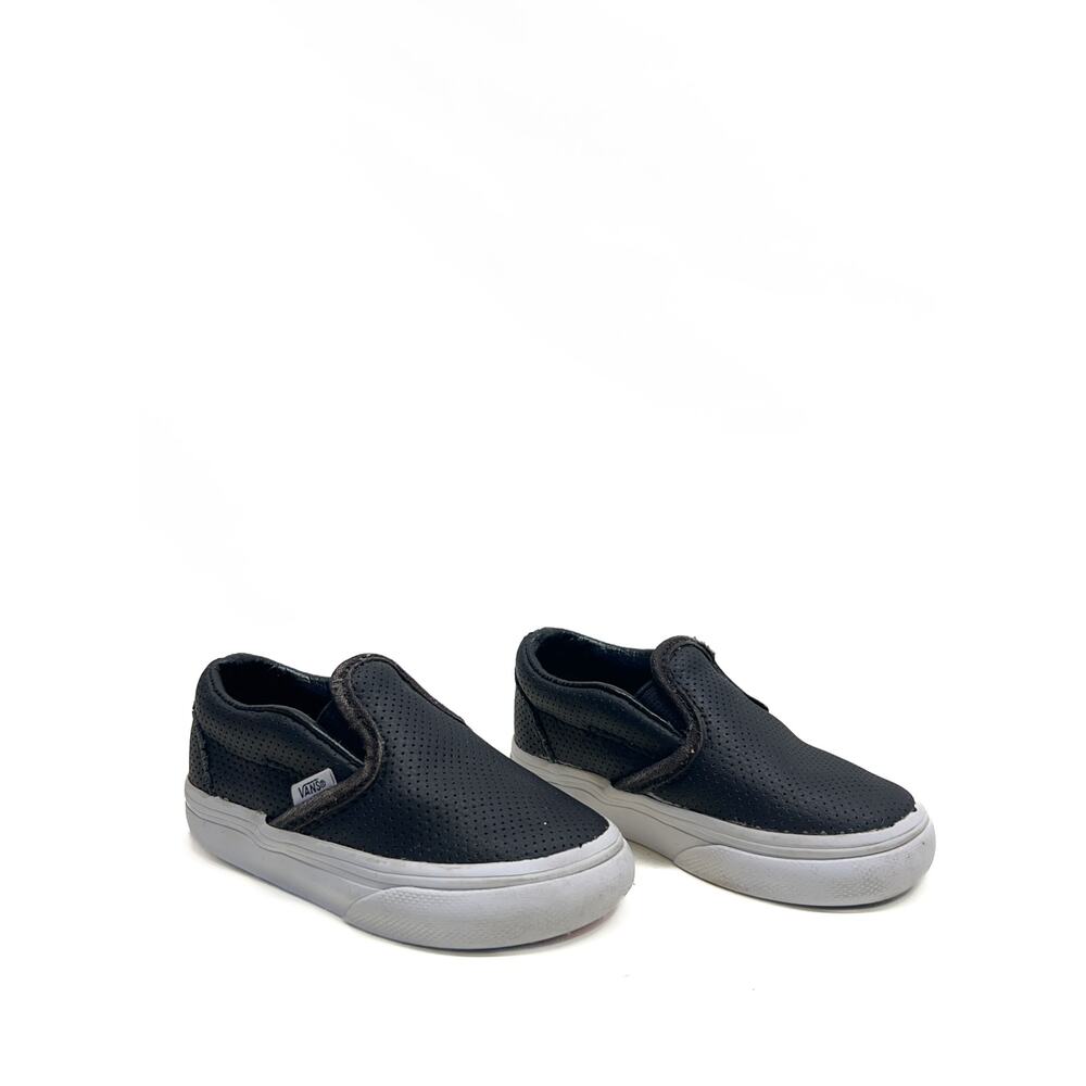 VANS LEATHER SLIP ONS SIZE 5